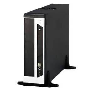 Apex DM-317 Slim Mini-Tower (w-220W PSU) Black-Silver